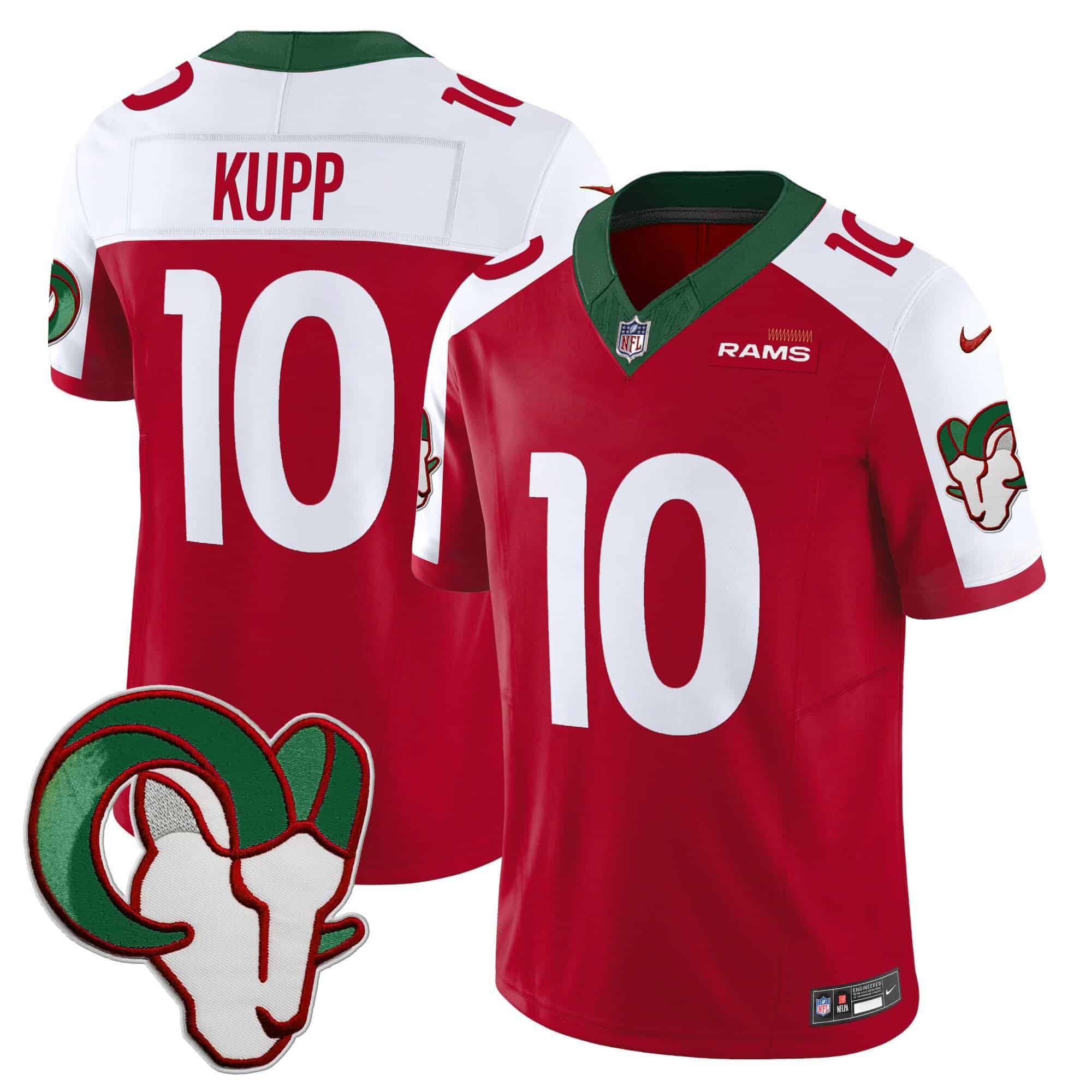Men Los Angeles Rams #10 Kupp Red 2024 Nike Mexico Vapor Limited NFL Jersey